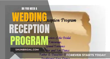 Planning a Wedding Reception: Do You Need a Program?