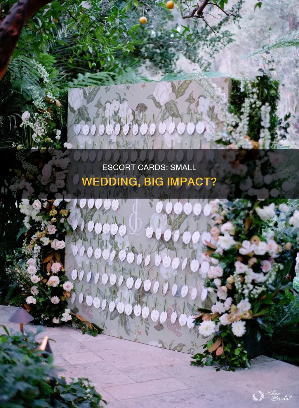 do you need escort cards at a small wedding