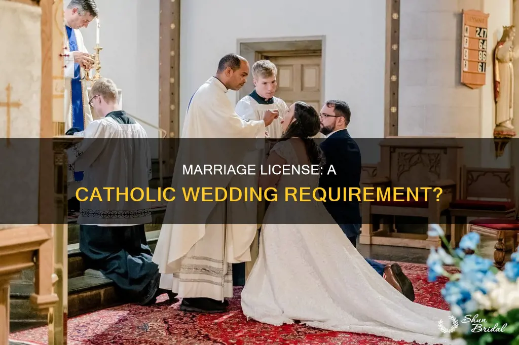 do you need marriage license before catholic wedding