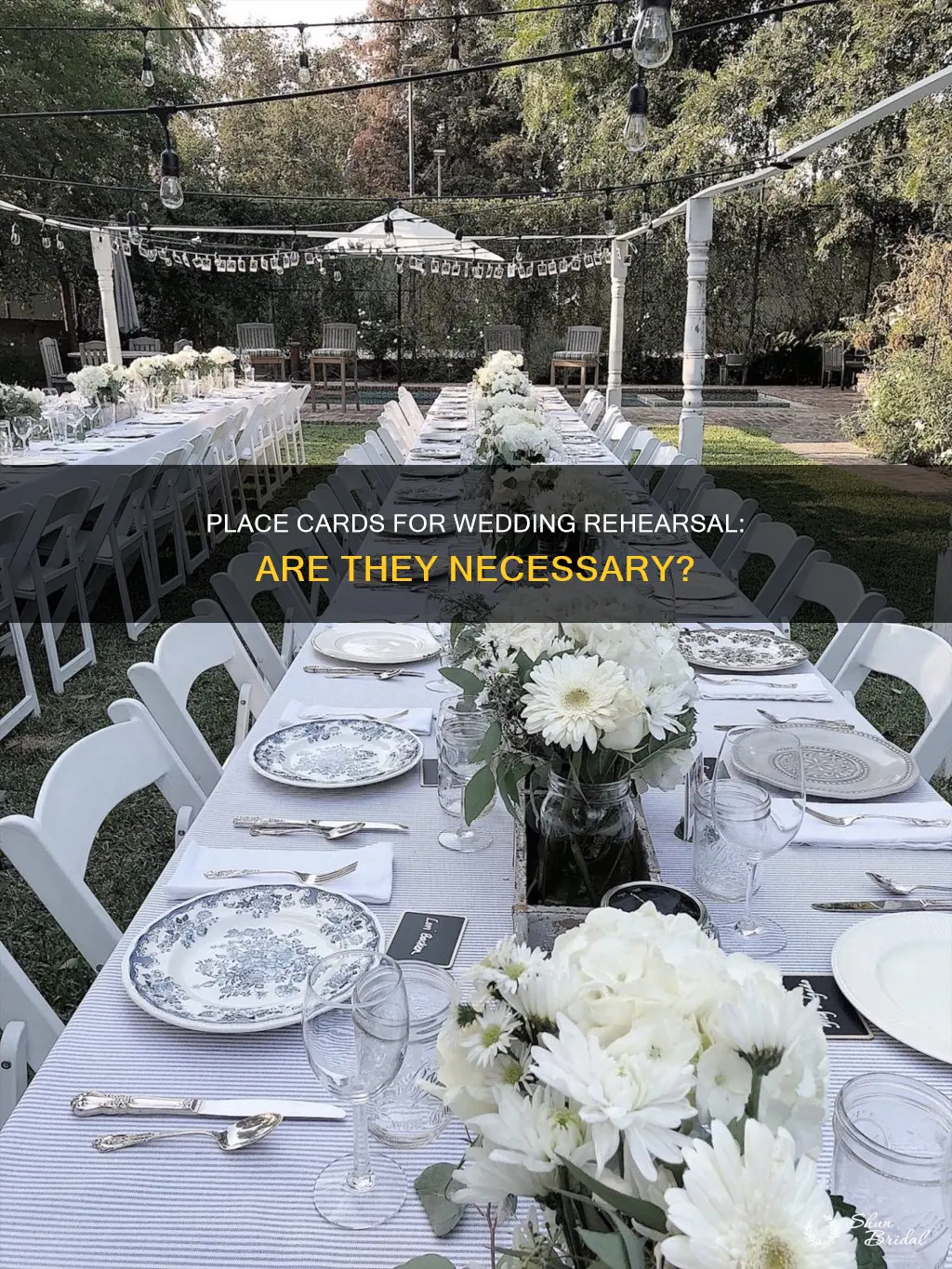 do you need place cards for a wedding rehearsal party