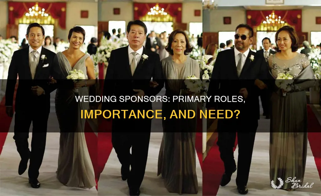 do you need primary sponsors at a wedding