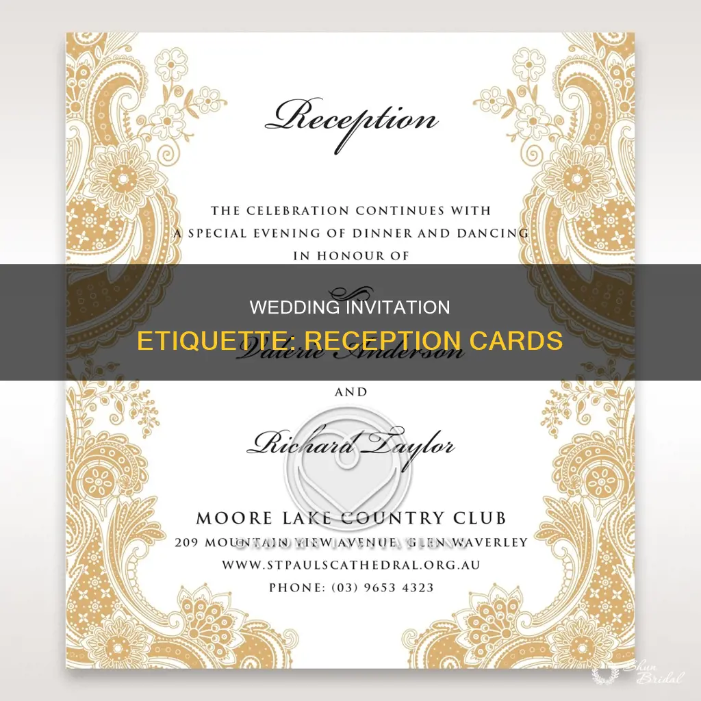 do you need reception cards in wedding invitations