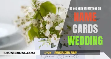 Name Cards at Weddings: To Salutation or Not?