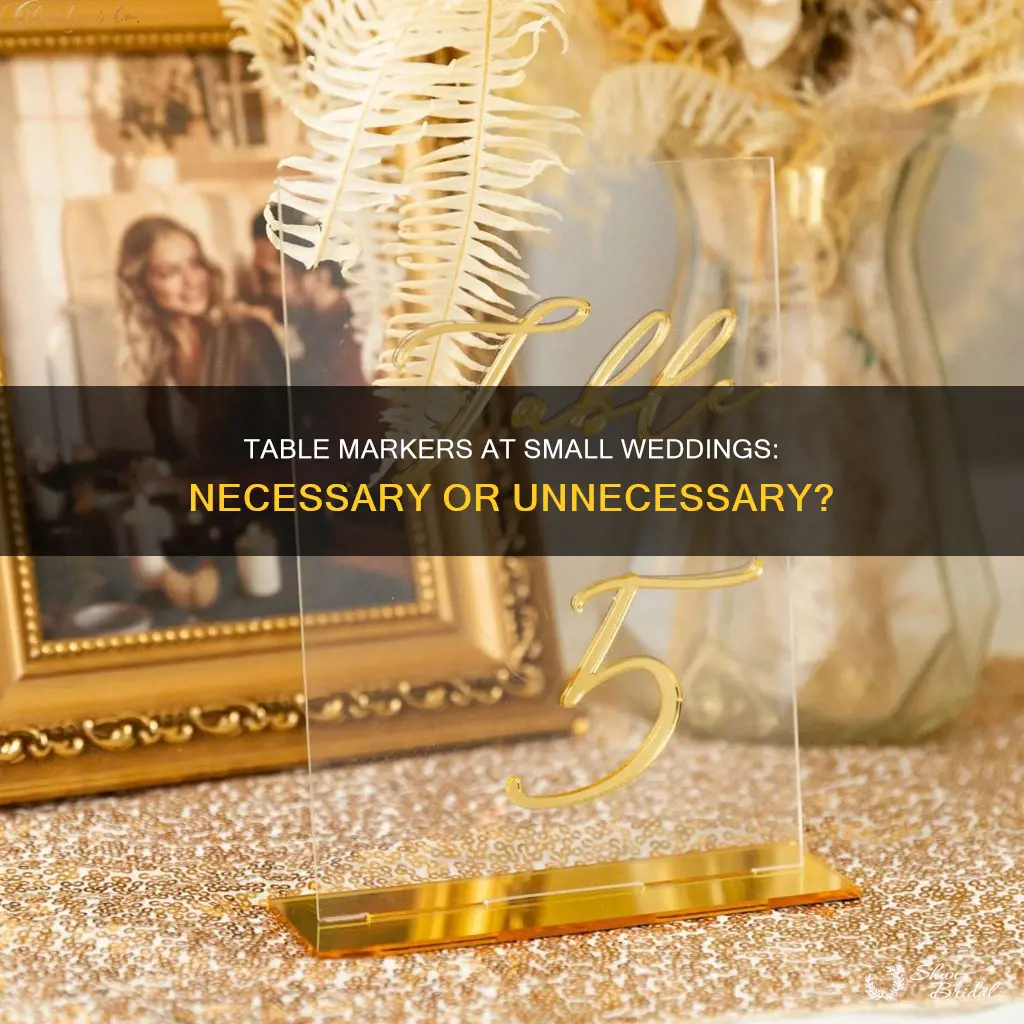 do you need table markers at a small wedding