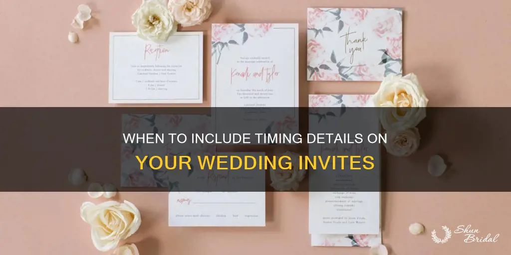 do you need to include time on wedding invitations