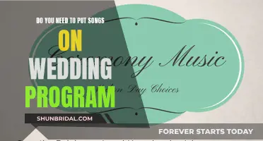 Wedding Programs: Should You Include Songs?