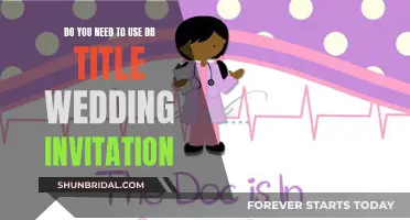 Dr. Title Usage: Wedding Invitation Etiquette