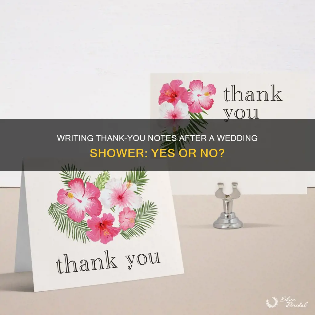 do you need to write thank you notes wedding shower