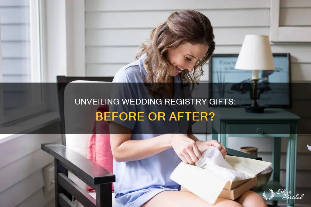 do you open wedding registry present before