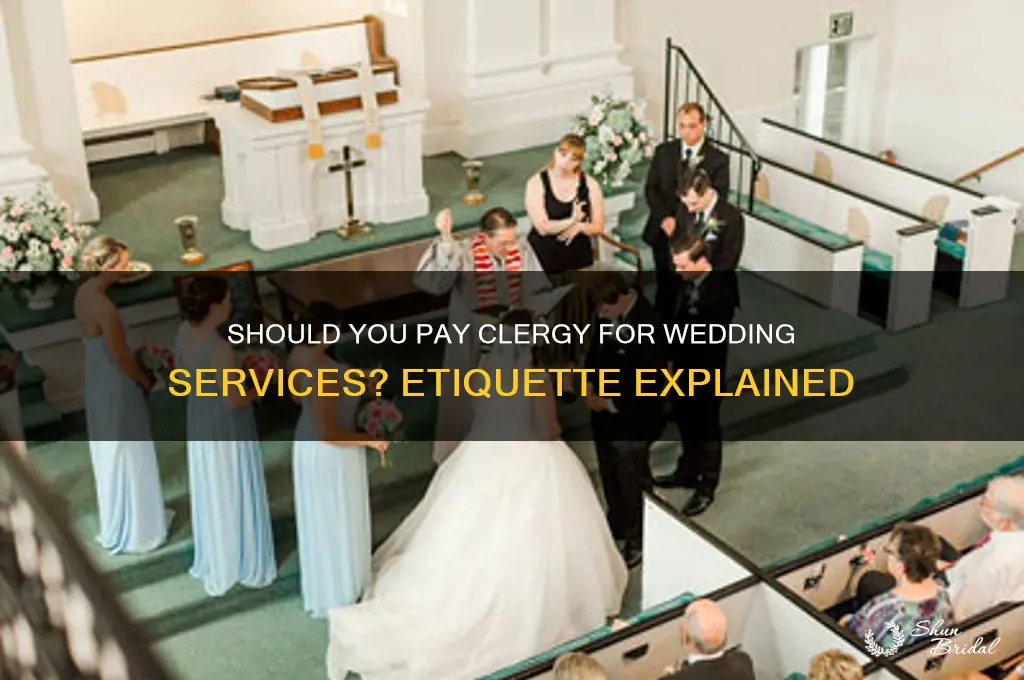 do you pay clergy for wedding