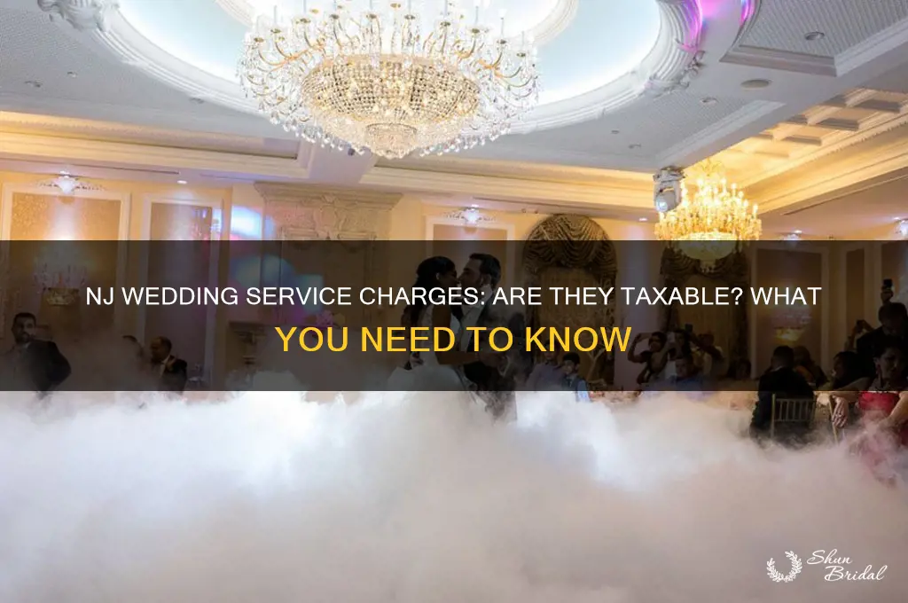 do you pay tax on a wedding service charge nj
