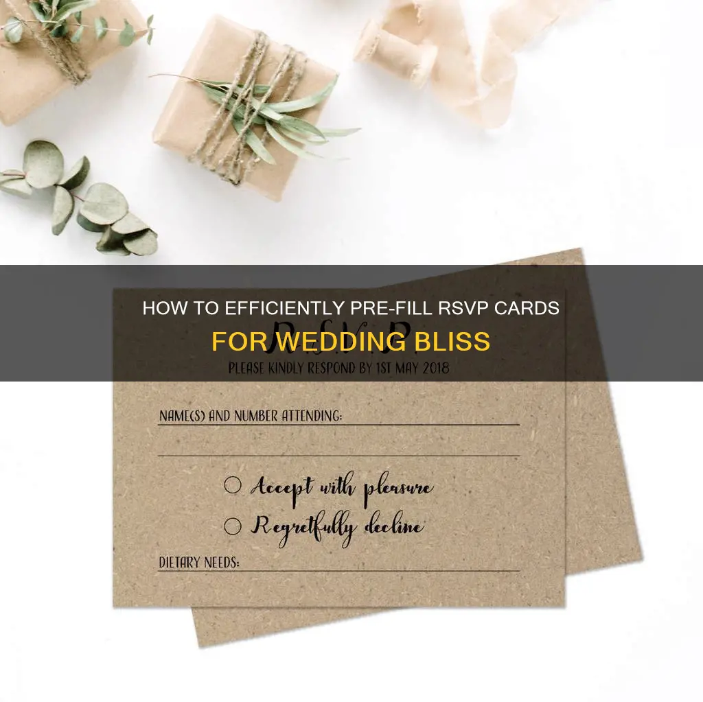 do you prefill rsvp card wedding invitation