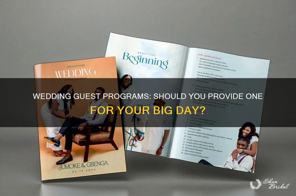 do you provide a program to wedding guests