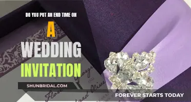 Wedding Invitation Etiquette: End Time Mention