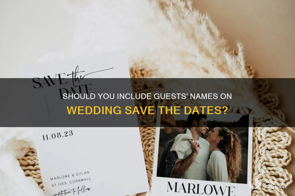 do you put and guest on wedding save the dates