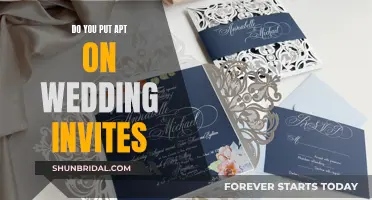 Wedding Invite Etiquette: To APT or Not?