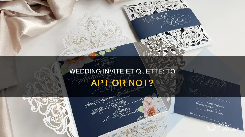 do you put apt on wedding invites