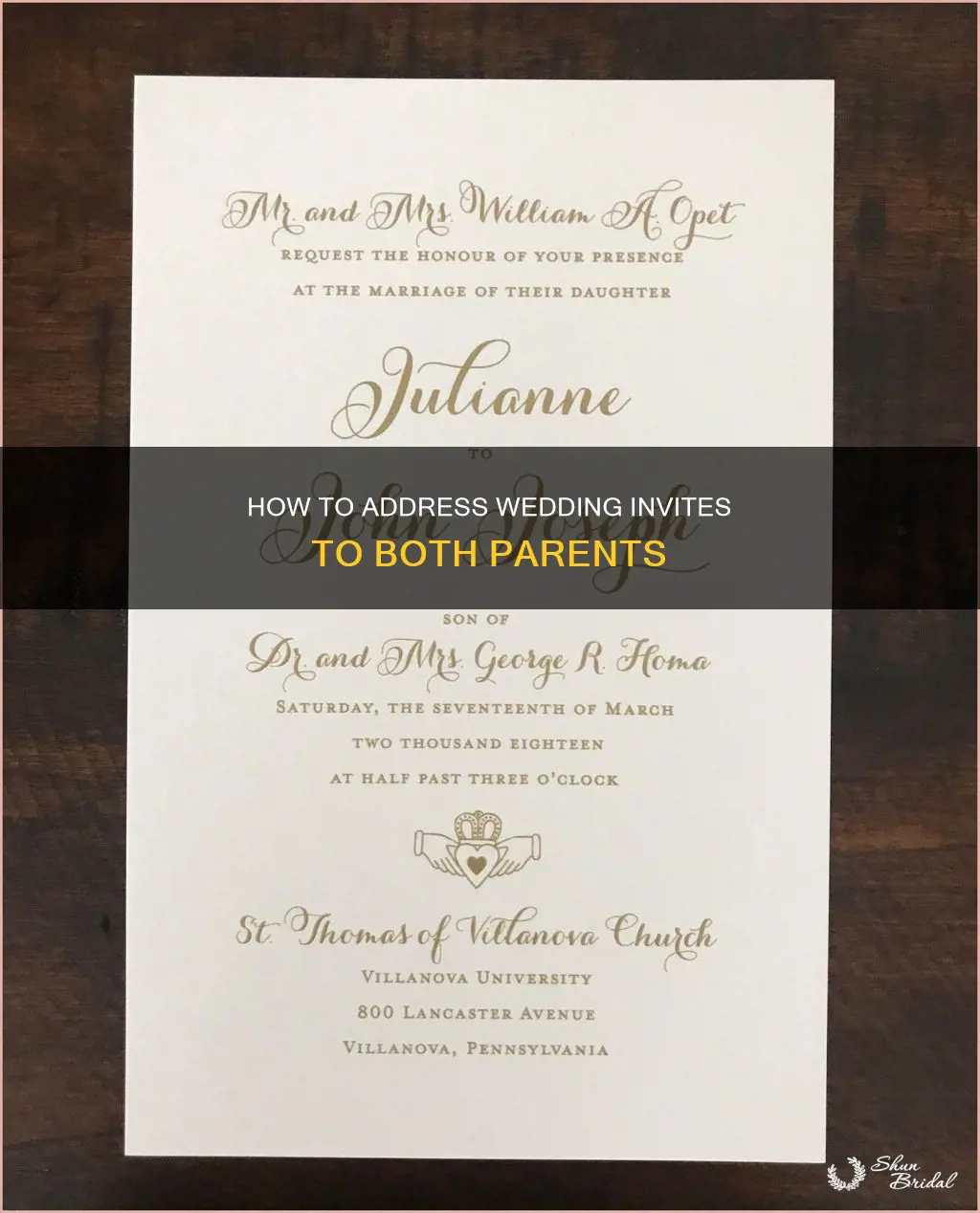 do you put both parents names on wedding invitations