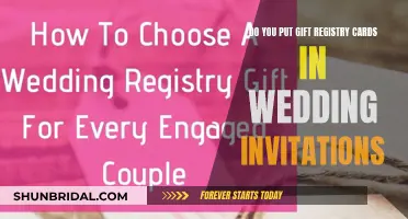 Wedding Invitation Etiquette: Gift Registry Cards Inclusion