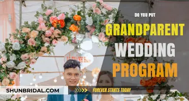Honoring Grandparents: Wedding Program Keepsakes