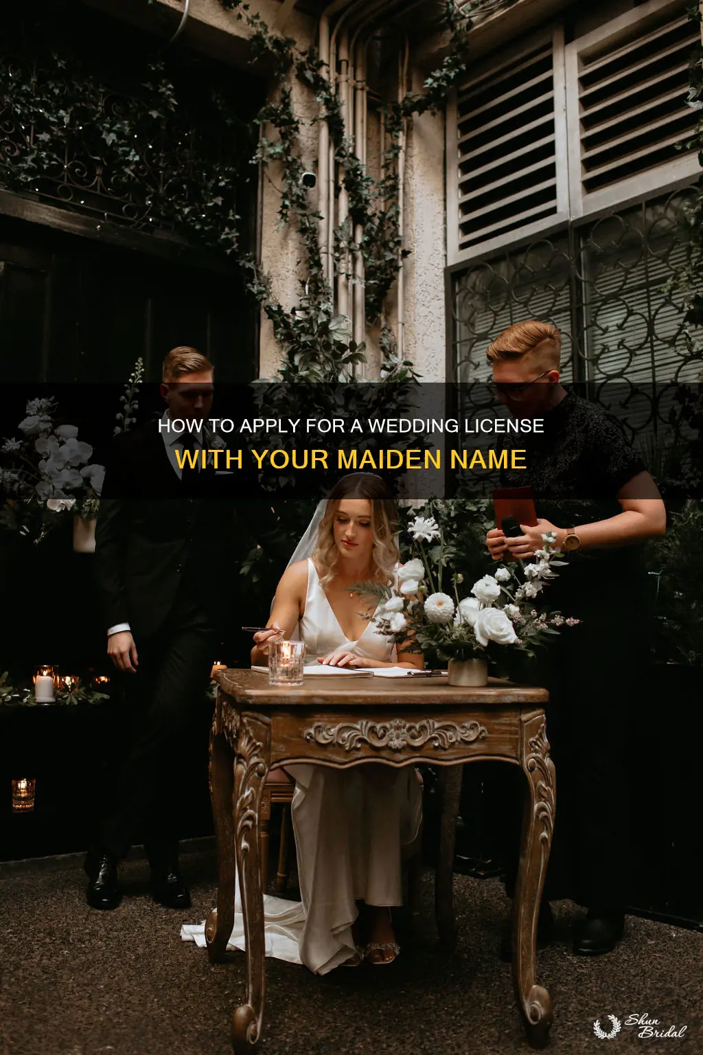 do you put maiden name on wedding application