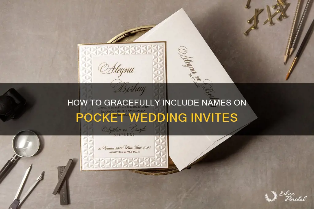 do you put names on a pocket wedding invitation