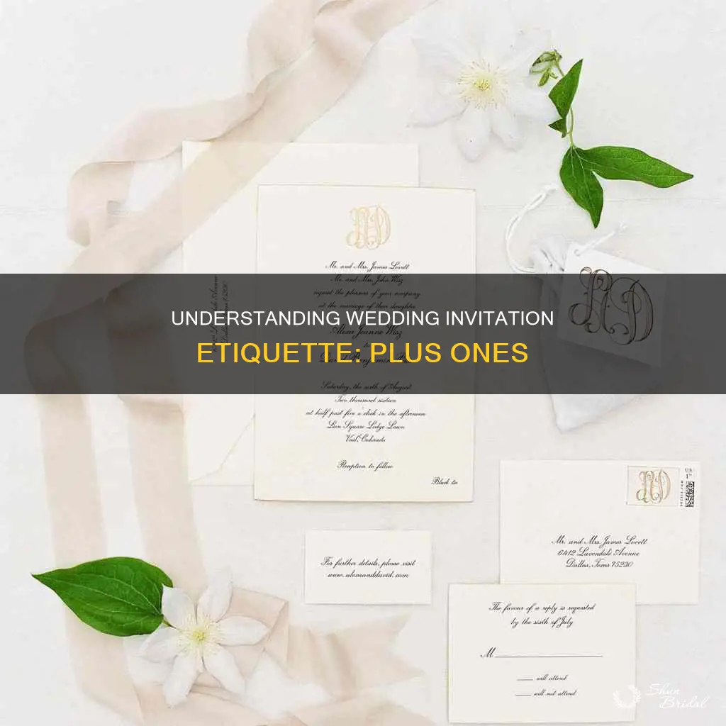 do you put plus one on wedding invitations