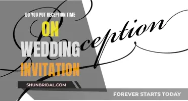 Wedding Invitation Etiquette: Reception Timing Details