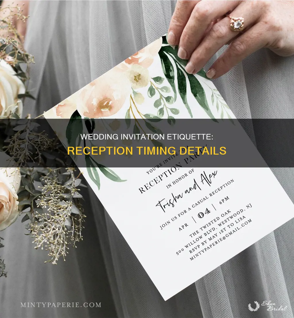 do you put reception time on wedding invitation