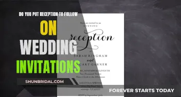 Wedding Invitation Etiquette: Should You Include 'Reception to Follow'?