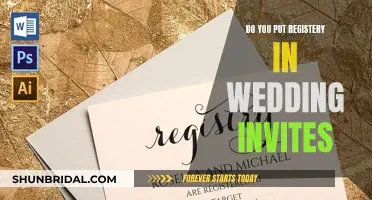 Wedding Invite Etiquette: Including Registry Information