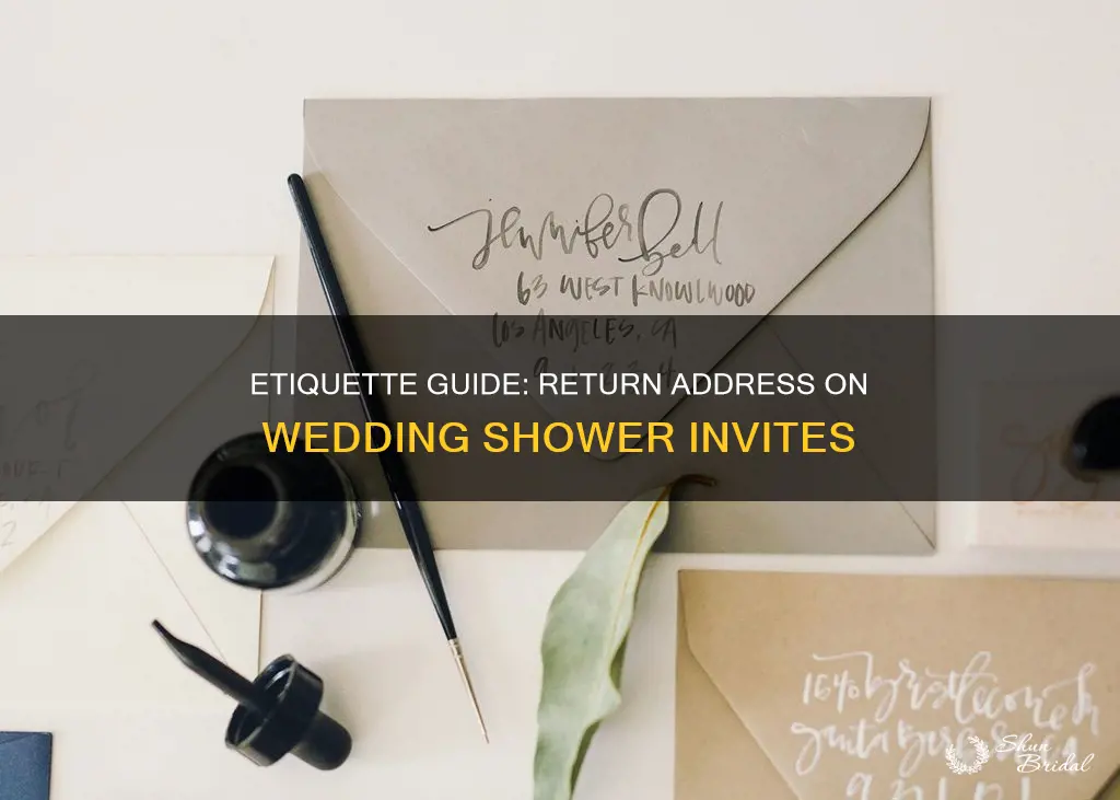 do you put return address on wedding shower invites