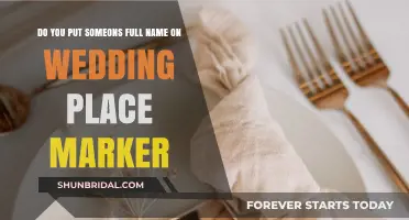Wedding Place Markers: Full Name or Just Surname?