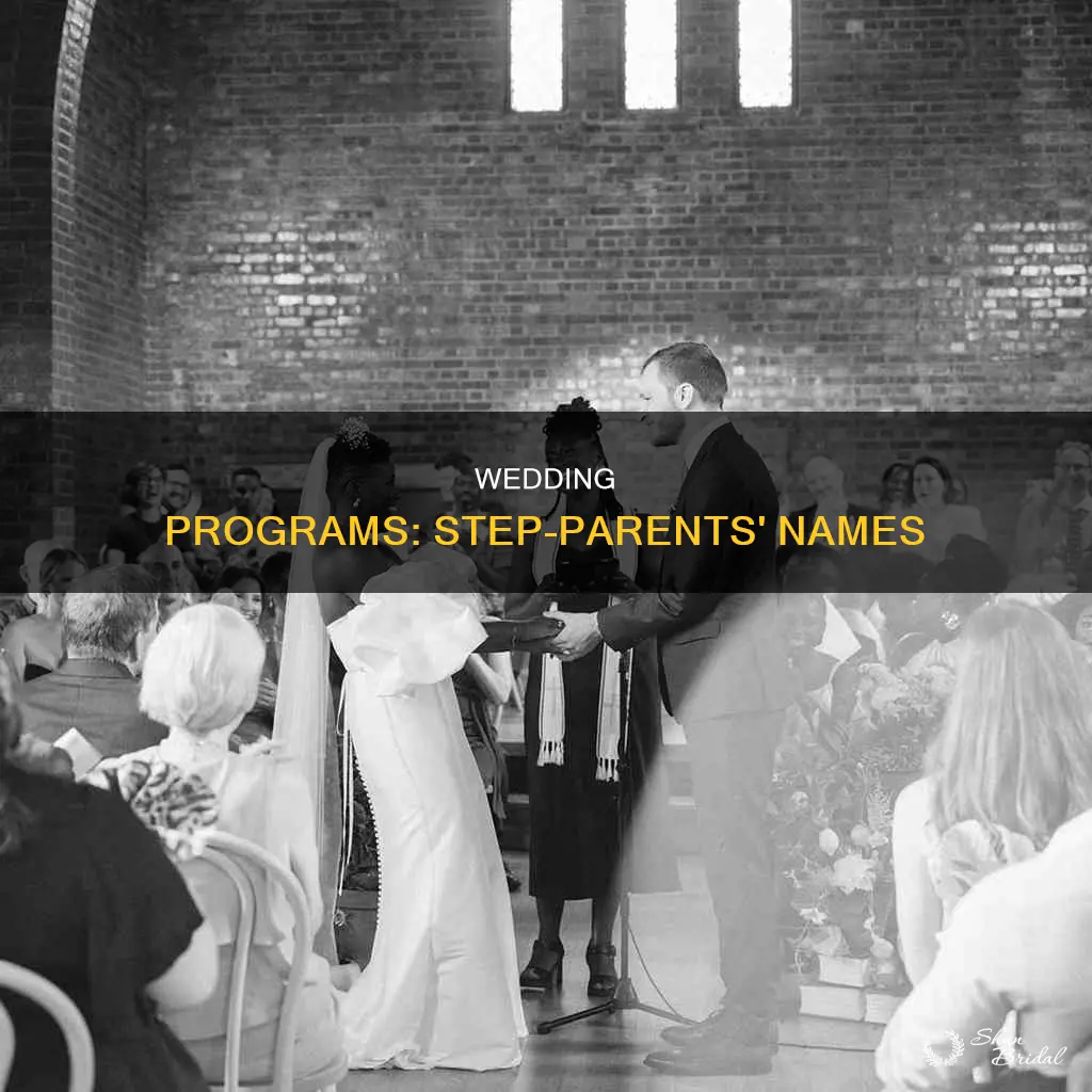 do you put step parents on wedding program