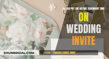 What Time Should Wedding Invites State?