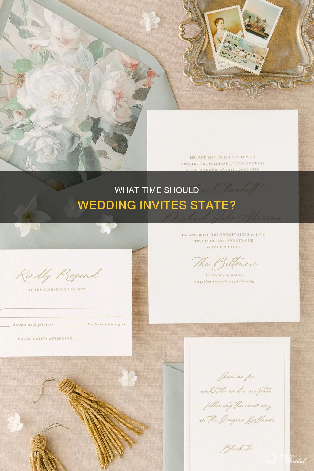 do you put the actual ceremony time on wedding invite