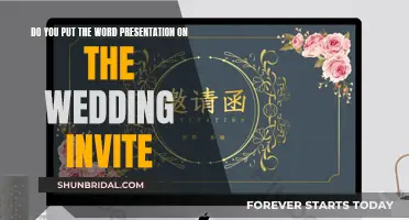 Wedding Invite Etiquette: 'Presentation' Wording Explained