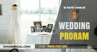 Ushers: To Include or Not in a Wedding Program?
