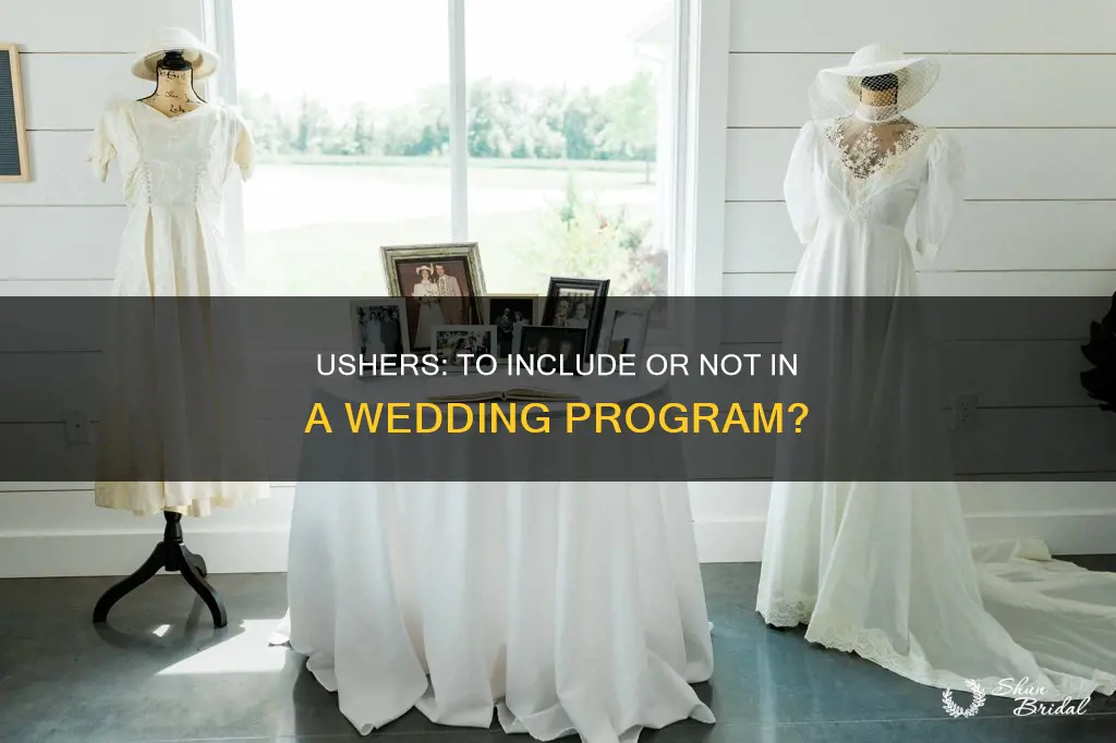 do you put ushers on a wedding proram
