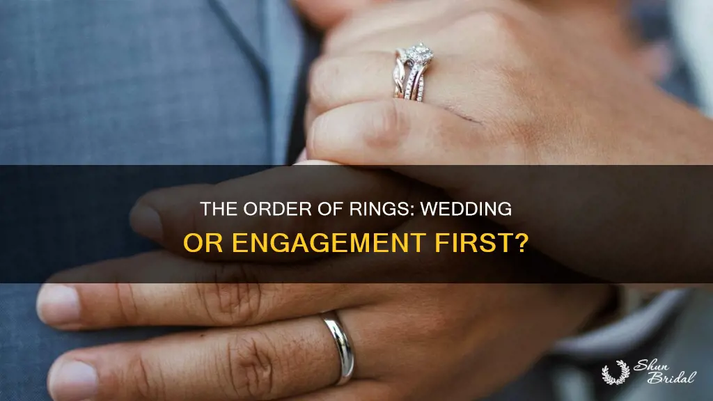 do you put wedding ring or engagement ring on first