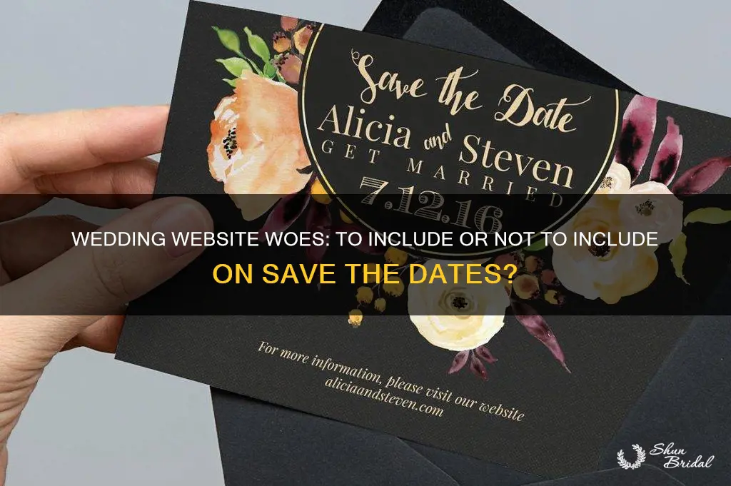 do you put wedding website on save the dates