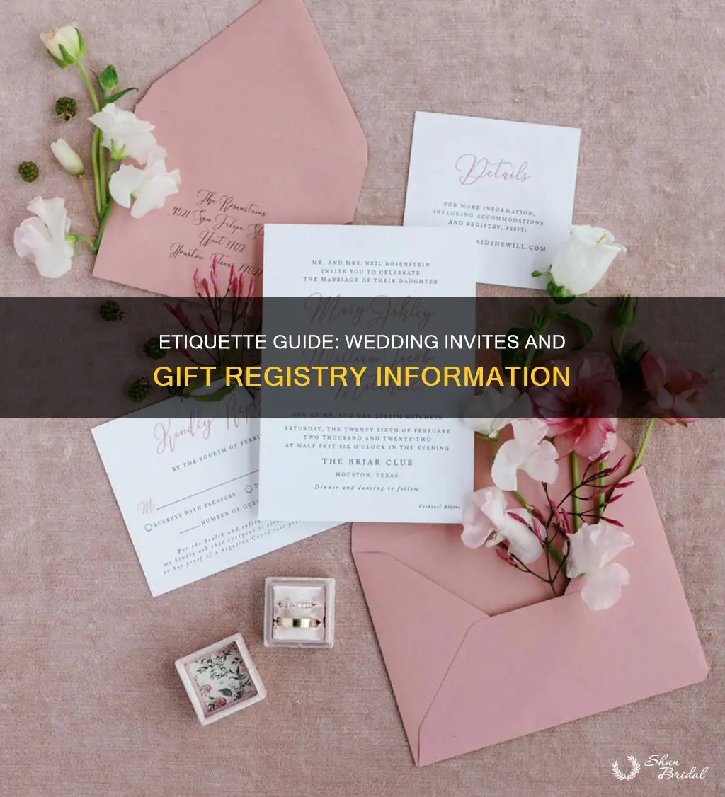 do you put your registry in wedding invitiation