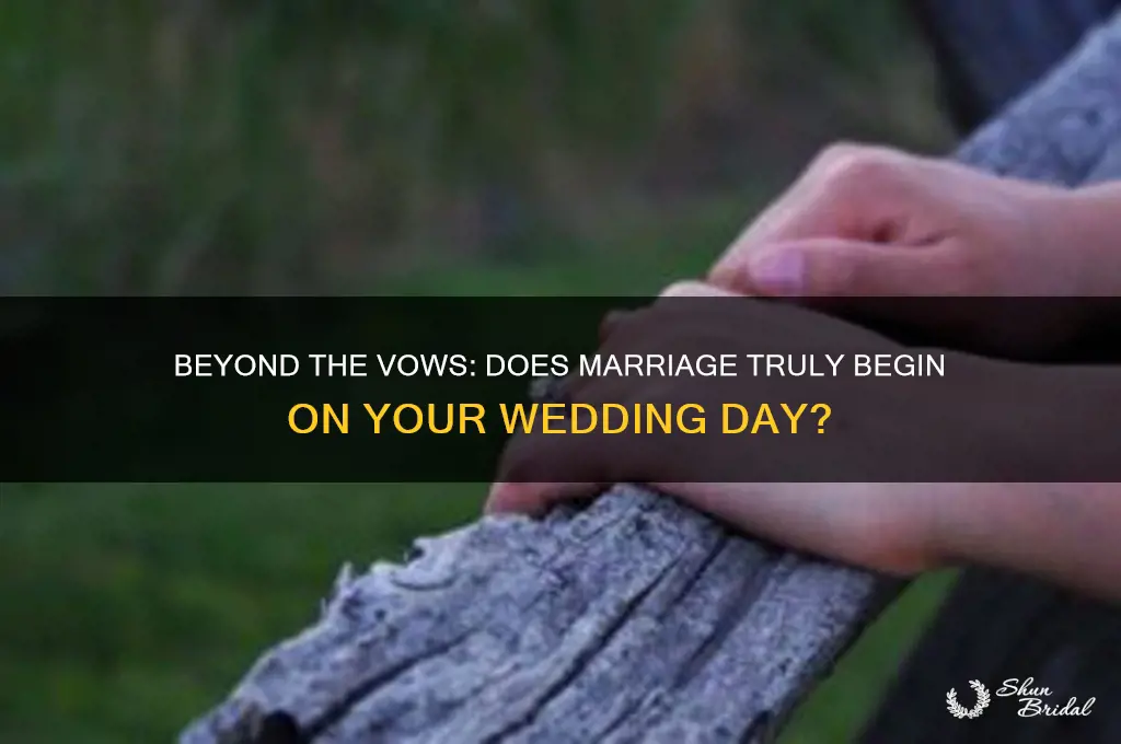do you really become married the day of your wedding
