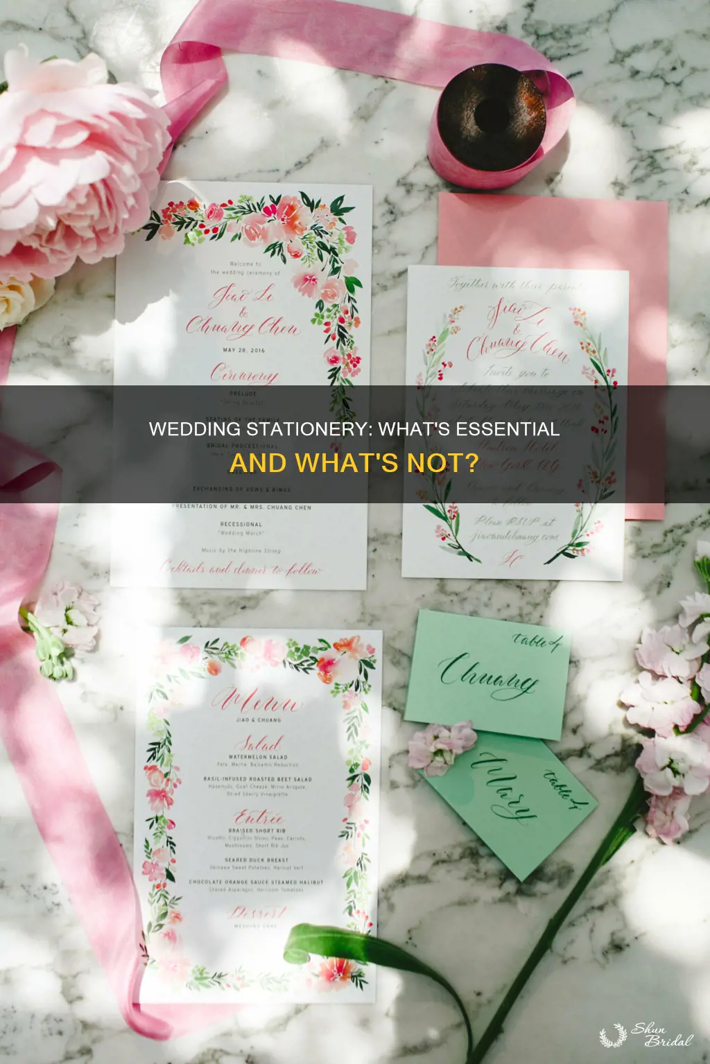 do you really need all of the wedding stationary