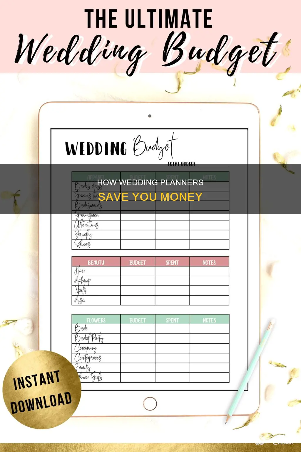 do you save money with a wedding planner