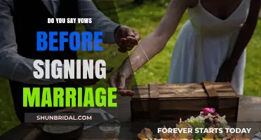Vows Before Signing: The Timing of Marriage Promises Explained