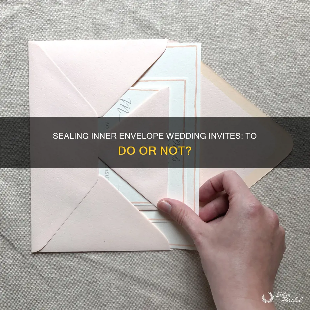 do you seal inner envelope wedding invitation