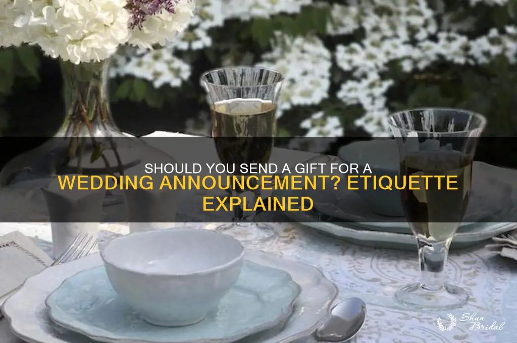 do you send a gift for a wedding announcement