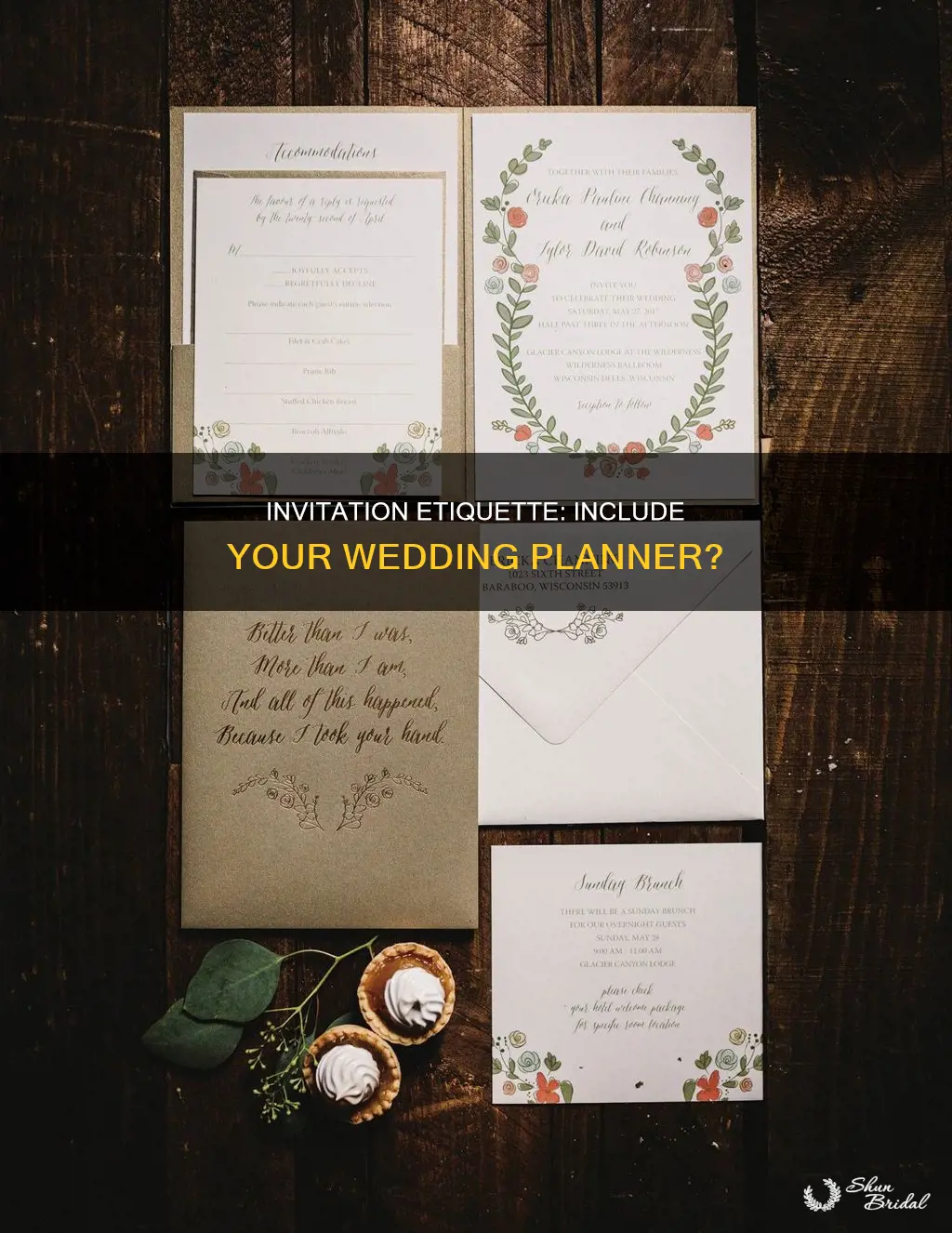 do you send an invitation to your wedding planner