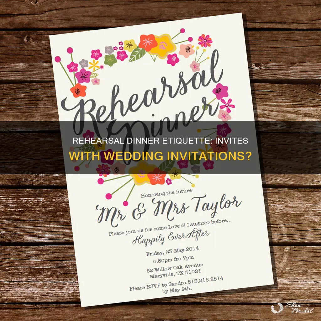 do you send rehearsal dinner invitations with wedding invitations